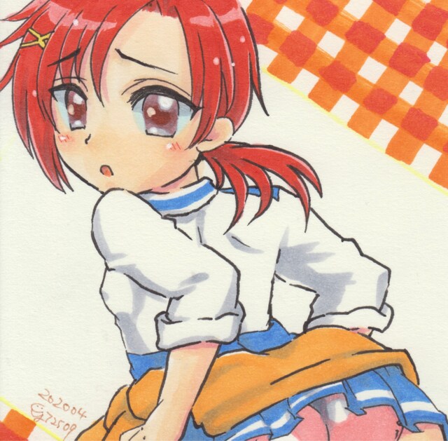自作イラスト スマイルプリキュア 日野あかね たくし上げ 新品 自作イラスト スマイルプリキュア 日野あかね たくし上げ 新品